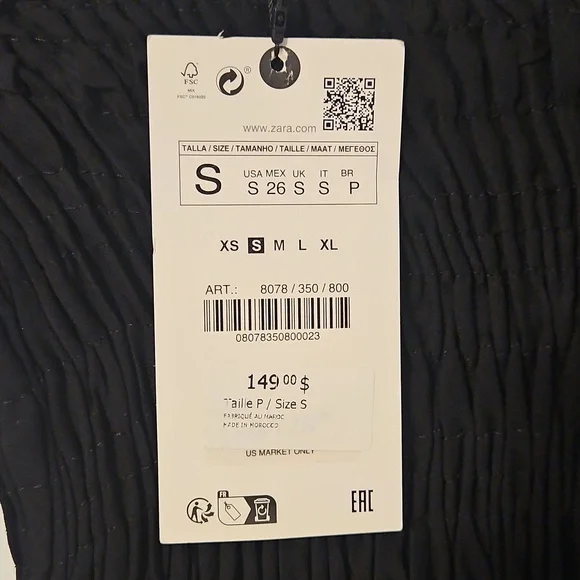 Zara Ruffle black Dress - Picture 4 of 4